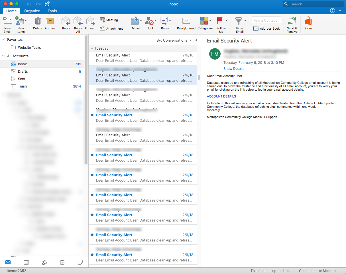 An onslaught of phishing emails!